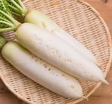 white radishes